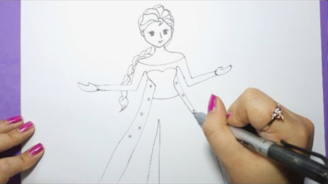 Hướng Dẫn Vẽ Công Chúa Elsa Xinh Đẹp - Ong Mật Mỹ Thuật | Tv360
