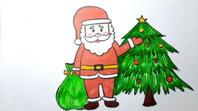 Cách Vẽ Ông Già Noel - Chào Đón Giáng Sinh Vui Vẻ Nha Các Em - Ong Mật Mỹ  Thuật | Tv360