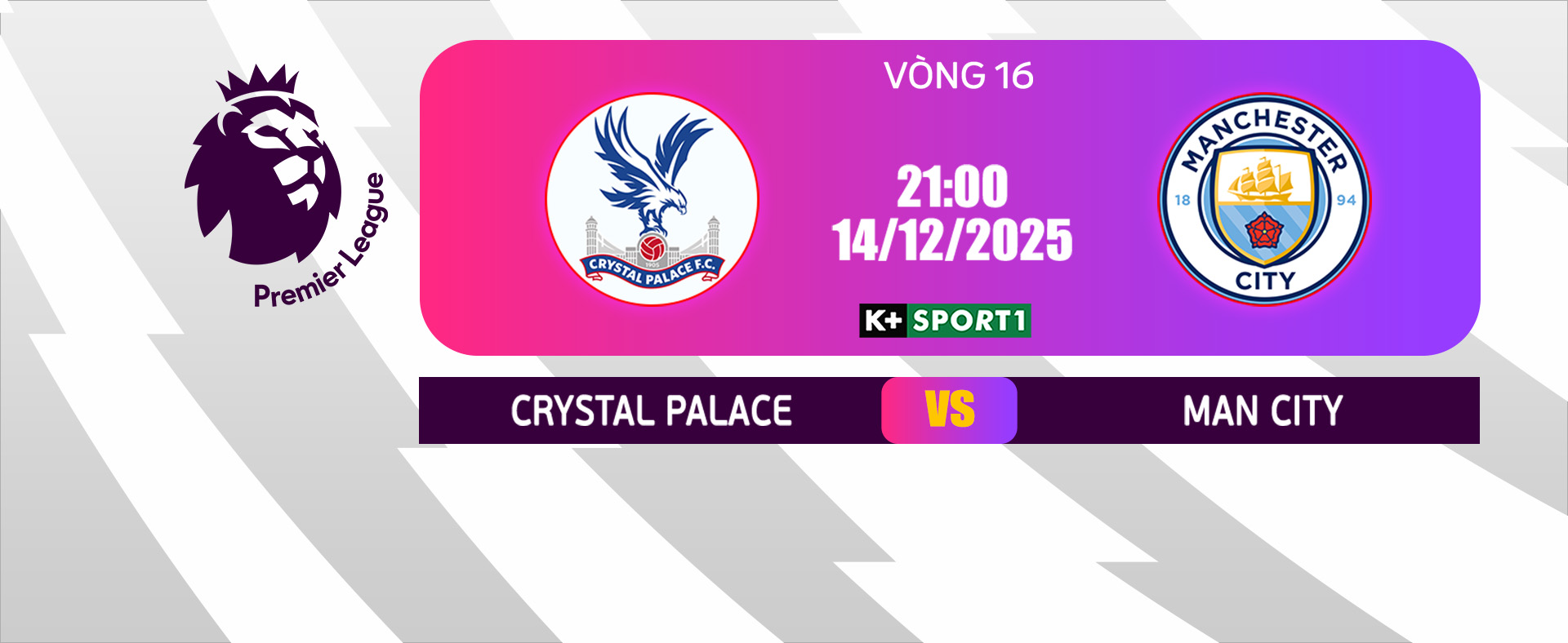 Crystal Palace vs Man City